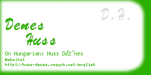 denes huss business card